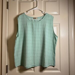 Woolrich Tank Top Shirt Women’s Mint Plaid Sleeveless Outdoors Tank Size 2XL